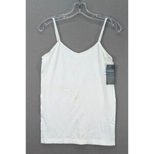 Just Be Tank Top White Seamless Cami Spaghetti Strap Stretch Women's Plus 2X NWT